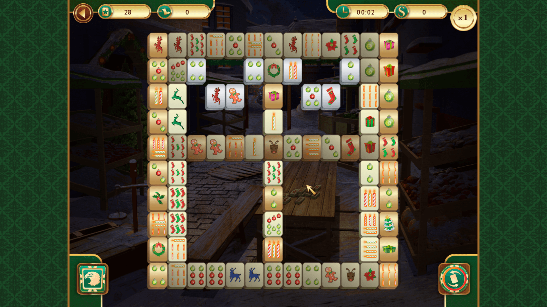 Christmas Mahjong screenshot 2