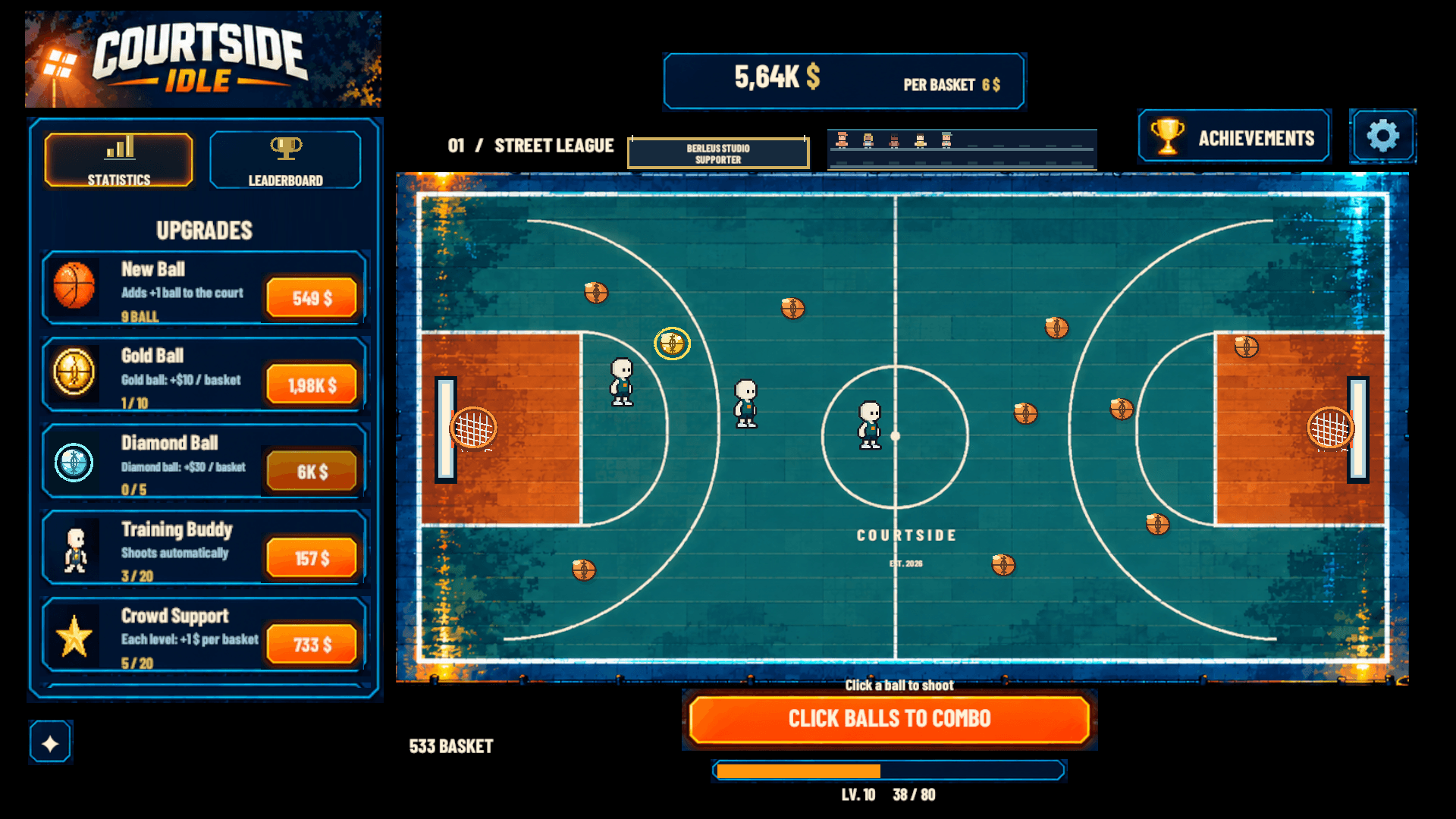 Courtside Idle screenshot 2