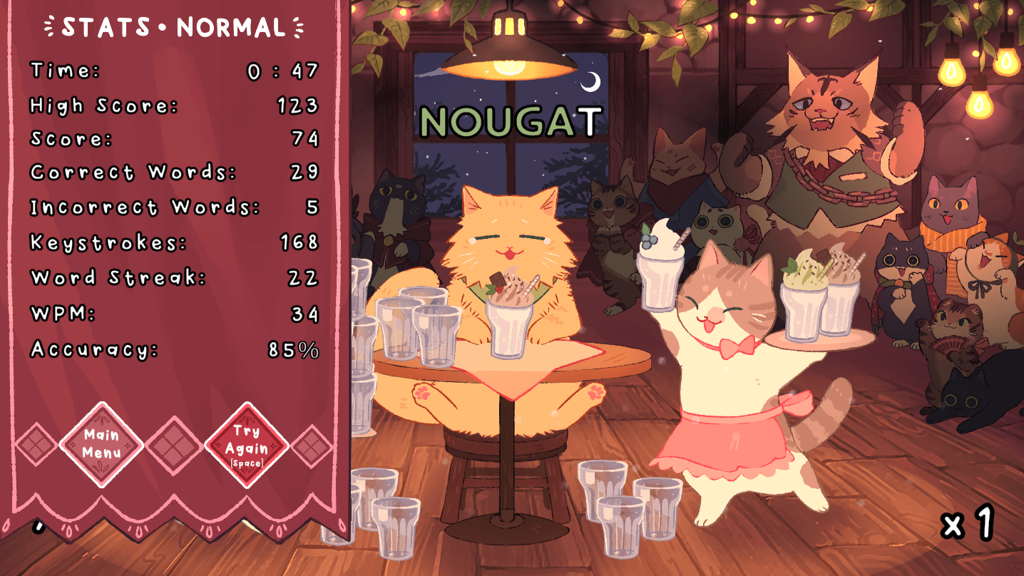 Happy Cat Tavern: Typing Challenge screenshot 2