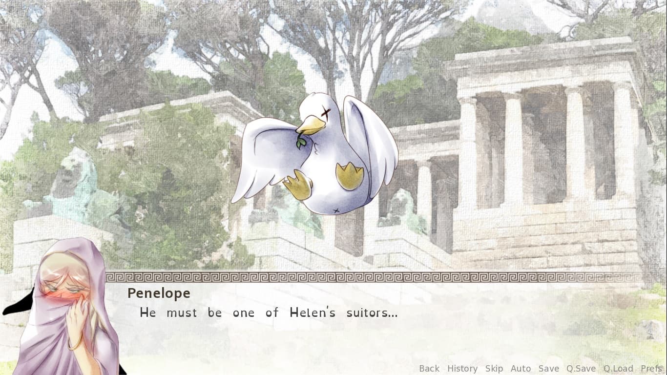 Pre-Odyssey: Odysseus, Penelope & her Ducks [Otome; NaNoReno Version] screenshot 2