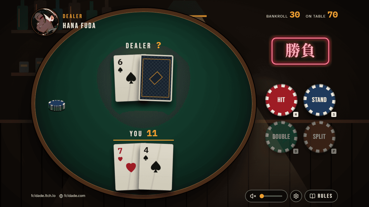 Blackjack 21 - Free Browser Card Game screenshot 2