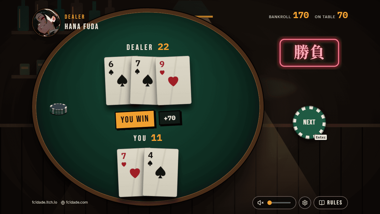 Blackjack 21 - Free Browser Card Game screenshot 3