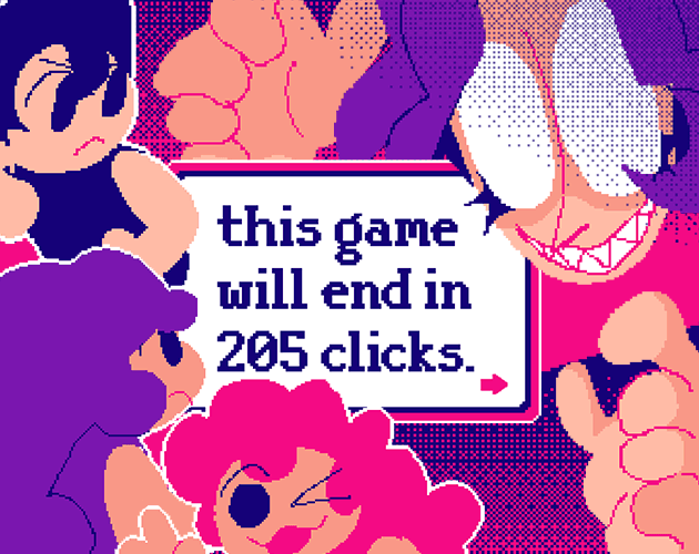 this game will end in 205 clicks. cover art