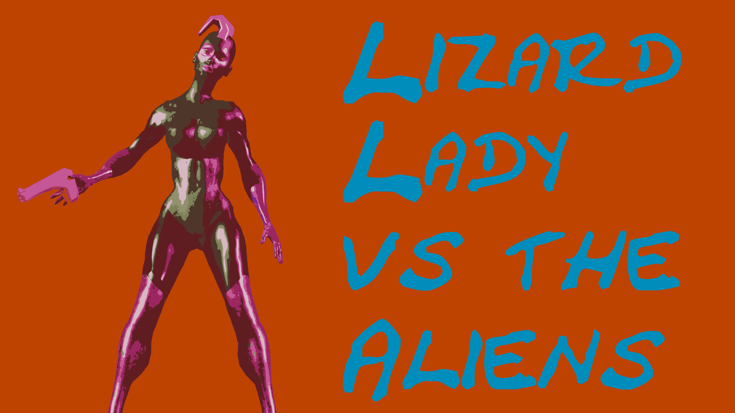 Lizard Lady vs the Aliens cover art