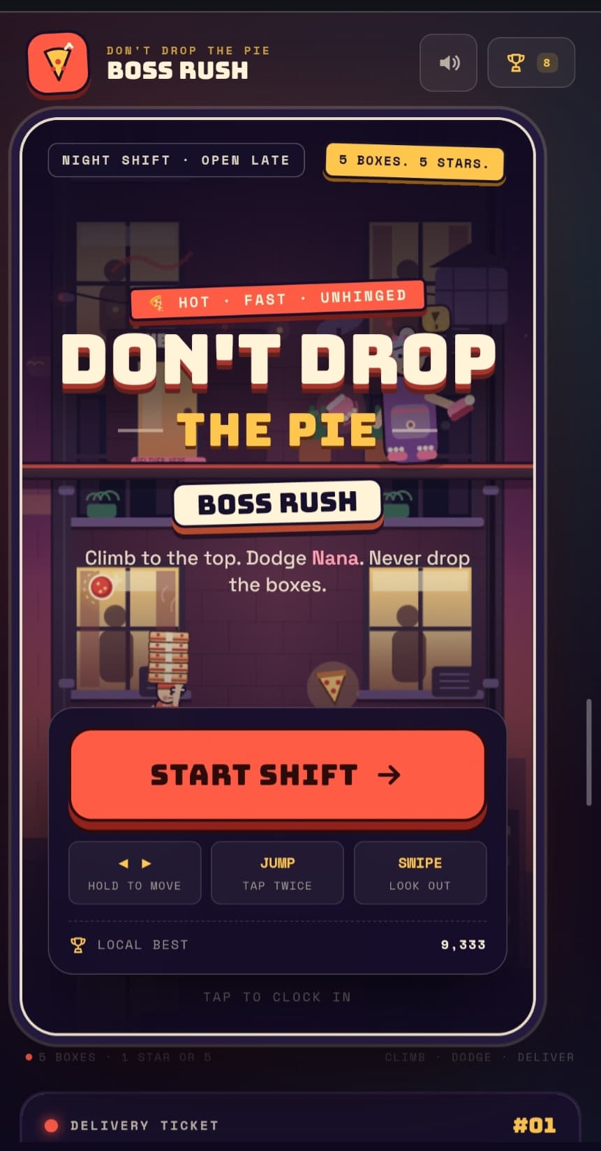 Don't Drop the Pie: Boss Rush cover art
